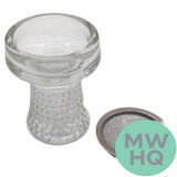 Hookah Clear Glass Bowl With Mesh Screen [PH2004]
