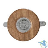 MJ Arsenal Apex Mini Rig Water Pipe Double Uptake Recycler - 7.5 Inches - Alpine Series - Clear/Wood