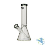 Tyson 2.0 Haymaker Water Pipe Beaker Base & Ice Catcher - 12 Inches - Clear/Charcoal