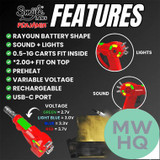 Smyle Raygun Penjamin 400mAh VV Preheat 510 Cart Battery With Lights & Sound
