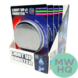 Car Vibez LED Light Up Coaster Waterproof With USB Cable - Display of 4 [41678]