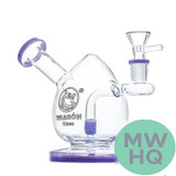 Dragon Glass Mini Water Pipe With Inclined Neck Bong Style - 300 Grams - 5 Inches - Assorted Colors [DGE-408]