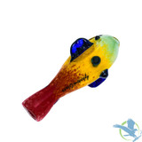 Shadow Glass Fish Shape Hand Pipe Spoon - 90 Grams - 4.5 Inches - Assorted Colors [SGH-042]