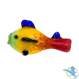 Shadow Glass Fish Shape Hand Pipe Spoon - 90 Grams - 4.5 Inches - Assorted Colors [SGH-042]