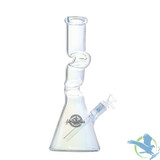 Shadow Glass Zig Zag Water Pipe Beaker Base With Diffused Downstem - 900 Grams - 14 Inches - Assorted Colors [SGC-012]