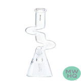 Shadow Glass Zig Zag Water Pipe Beaker Base With Diffused Downstem - 900 Grams - 14 Inches - Assorted Colors [SGC-012]