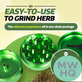 Kief Sweeper Brush Plus Grinder - 5 Parts - Assorted Colors - Display of 6