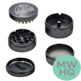 Kief Sweeper Brush Plus Grinder - 5 Parts - Assorted Colors - Display of 6
