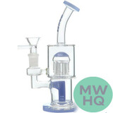 BoroTech Glass Water Pipe With Arm Tree Perc Dab Rig Designed By Calibear - 240 Grams - 7.5 Inches - Assorted Colors [JY3002]