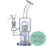 BoroTech Glass Water Pipe With Arm Tree Perc Dab Rig Designed By Calibear - 240 Grams - 7.5 Inches - Assorted Colors [JY3002]