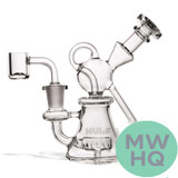 Wulf Mods Revo Glass Water Pipe Dab Rig With Quartz Banger - 180 Grams - 6 Inches