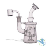 Wulf Mods Torq Glass Water Pipe Dab Rig With Quartz Banger - 190 Grams - 6.5 Inches - Clear