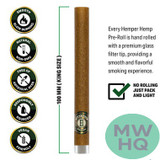 HEMPER Hemp Rolls King Size Pre-Rolled With Glass Filter Tips - Pack of 2 - Display of 12 Packs