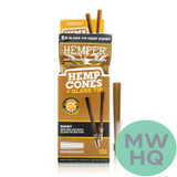 HEMPER Hemp Cones King Size Pre-Rolled With Glass Filter Tips - Pack of 2 - Display of 12 Packs