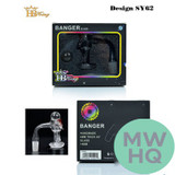 HB King Banger Glass With Frosted Joint - 45 Degree