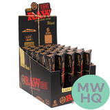 RAW Cone Classic Black Scoop Pack - Pre-Rolled 1 1/4 Size Cones - Pack of 6 - Display of 30 Packs