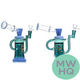 Dragon Glass Cup Shaped Water Pipe Recycler With Inline Perc - 400 Grams - 8.5 Inches - Assorted Colors [DGD-152]