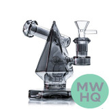 Shadow Glass Mini Pyramid Shaped Water Pipe With Circ Perc - 400 Grams - 7 Inches - Assorted Colors [SGE-150]