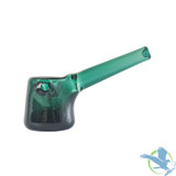 The Kind Glass Alfalfa Borosilicate Hand Pipe - 3.5 Inches - 65 Grams - Lake Green