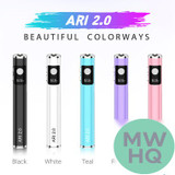Yocan ARI 2.0 650mAh 510 VV Preheat Dab Pen Battery With OLED Screen - Display of 15