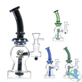Dragon Glass Mini Water Pipe With Circ Perc - 235 Grams - 8.5 Inches - Assorted Colors [DGE-422]