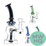 Dragon Glass Mini Water Pipe With Circ Perc - 235 Grams - 8.5 Inches - Assorted Colors [DGE-422]