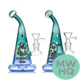 Dragon Glass Water Pipe Bong With Circ Perc - 185 Grams - 7.5 Inches - Assorted Colors [DGE-423]