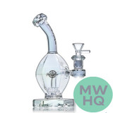 Shadow Glass Diamond Shape Water Pipe With Circ Perc - 380 Grams - 8.5 Inches - Assorted Colors [SGE-149]