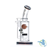 Dragon Glass Water Pipe Thick Base With Sprinkler Perc - 390 Grams - 8.5 Inches - Assorted Colors [DGE-460]