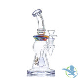Dragon Glass Wig Wag Swirl Water Pipe With Thick Base - 390 Grams - 9 Inches - Assorted Colors [DGE-459]