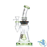 Dragon Glass Wig Wag Swirl Water Pipe With Thick Base - 390 Grams - 9 Inches - Assorted Colors [DGE-459]
