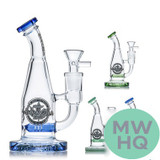 Shadow Glass Water Pipe Thick Base With Inline Perc - 240 Grams - 7 Inches - Assorted Colors [SGE-164]