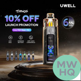 Uwell TYPHOS 2000mAh Pod System Starter Kit With 2 x 6ML Refillable Cartridge Pod