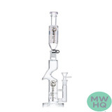 Dragon Glass Tornado Water Pipe With Glycerin Coil & Double Turbine Perc - 490 Grams - 15 Inches [DGB-066]