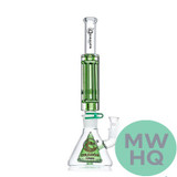 Dragon Glass Water Pipe With Glycerin Coil & Pyramid Perc - 1000 Grams - 16 Inches [DGB-067]