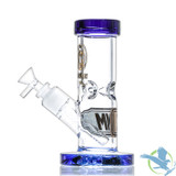 Dragon Glass 7MM Mini Water Pipe With Diffused Downstem Perc - 660 Grams - 7.5 Inches - Assorted Colors [DGE-446]