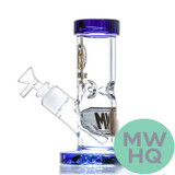 Dragon Glass 7MM Mini Water Pipe With Diffused Downstem Perc - 660 Grams - 7.5 Inches - Assorted Colors [DGE-446]