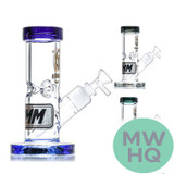 Dragon Glass 7MM Mini Water Pipe With Diffused Downstem Perc - 660 Grams - 7.5 Inches - Assorted Colors [DGE-446]