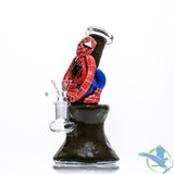 Dragon Glass Super Hero Mini Water Pipe Bong Glow In The Dark - 280 Grams - 7 Inches - Assorted Colors [DGE-272]