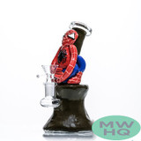Dragon Glass Super Hero Mini Water Pipe Bong Glow In The Dark - 280 Grams - 7 Inches - Assorted Colors [DGE-272]