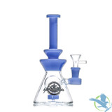 Shadow Glass Water Pipe Beaker Base With Circ Perc - 320 Grams - 8 Inches - Assorted Colors [SGE-159]