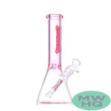 Shadow Glass Water Pipe Beaker Base With Diffused Downstem Perc - 450 Grams - 10 Inches - Assorted Colors [SGE-174]