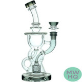 Calibear BTK Recycler Glass Water Pipe Dab Rig Thick Base With Three Seed of Life Perc - 425 Grams - 9 Inches [GB806]