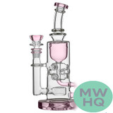 Calibear Fab Klein Recycler Glass Water Pipe Dab Rig With Seed of Life Perc - 460 Grams - 9.5 Inches [GB17-W/O Maria Cap]