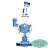 Calibear Exosphere Glass Water Pipe Dab Rig With Seed of Life Perc - 410 Grams - 8.5 Inches [GB319-Thin Maria Cap]