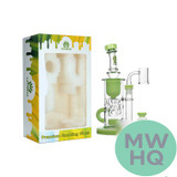 Calibear Fab Klein Recycler Glass Water Pipe Dab Rig Thick Base With Seed of Life Perc - 460 Grams - 9 Inches [GB17]