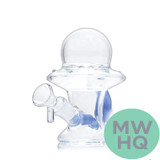 Shadow Glass Water Pipe UFO Themed Bubbler With Inline Perc - 230 Grams - 5 Inches - Assorted Colors [SGE-166]