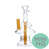 Shadow Glass Water Pipe Fab Egg Style Bubbler With Downstem - 180 Grams - 6 Inches - Assorted Colors [SGE-165]