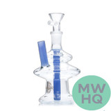 Shadow Glass Water Pipe Fab Egg Style Bubbler With Downstem - 180 Grams - 6 Inches - Assorted Colors [SGE-165]