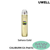 Uwell CALIBURN G4 1300mAh Pod System Starter Kit With 2 x 3ML Refillable CALIBURN GPP Integrated Coil Cartridge Pod